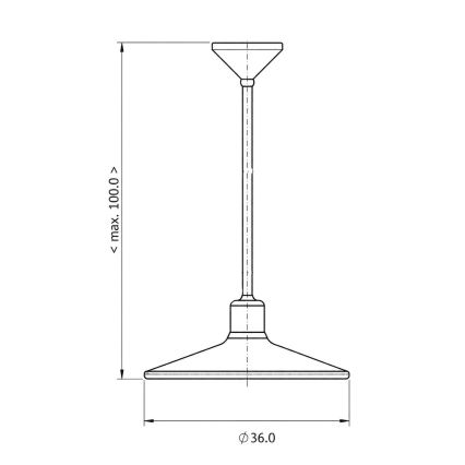 BRILAGI - Κρεμαστό φωτιστικό με καλώδιο FORGE 1xE27/60W/230V Ø 36 cm καφέ