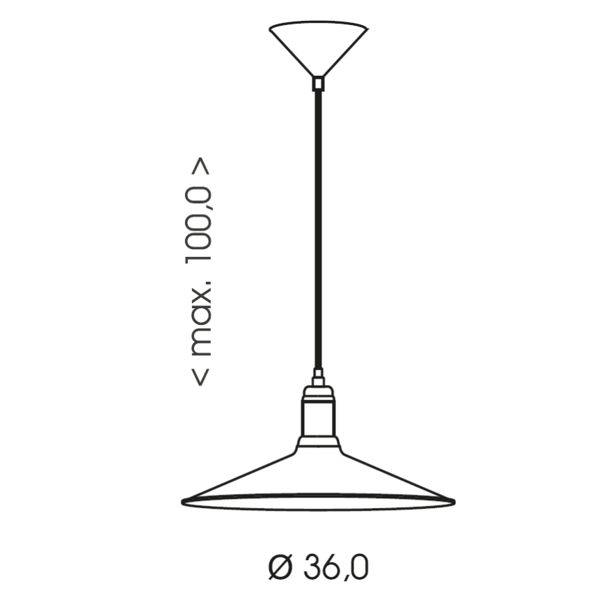 Brilagi - Κρεμαστό φωτιστικό με καλώδιο FORGE 1xE27/60W/230V Ø 36 εκ. μαύρο