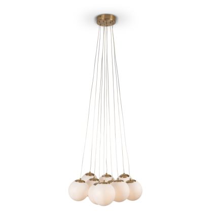 Brilagi - Κρεμαστό φωτιστικό με καλώδιο GLOBE 10xE14/15W/230V λευκό