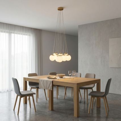 Brilagi - Κρεμαστό φωτιστικό με καλώδιο GLOBE 10xE14/15W/230V λευκό