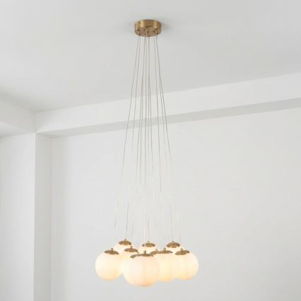 Brilagi - Κρεμαστό φωτιστικό με καλώδιο GLOBE 10xE14/15W/230V λευκό
