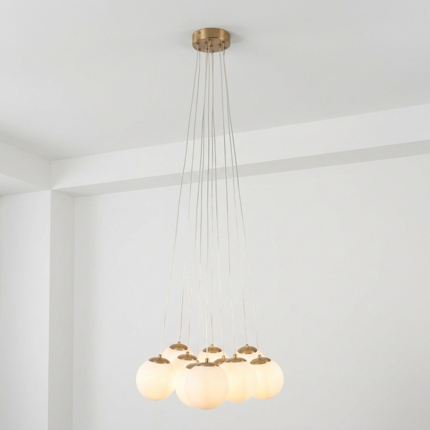 Brilagi - Κρεμαστό φωτιστικό με καλώδιο GLOBE 10xE14/15W/230V λευκό