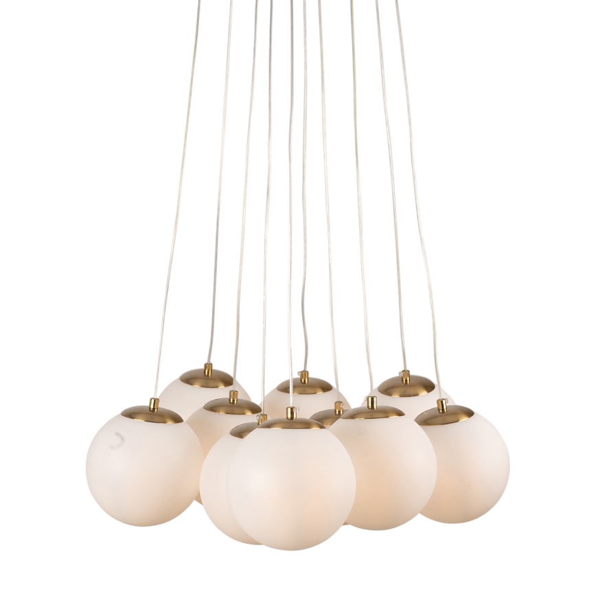 Brilagi - Κρεμαστό φωτιστικό με καλώδιο GLOBE 10xE14/15W/230V λευκό