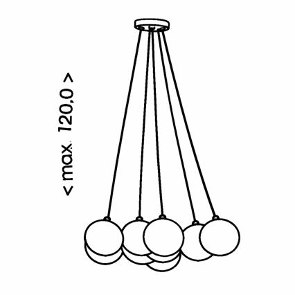Brilagi - Κρεμαστό φωτιστικό με καλώδιο GLOBE 10xE14/15W/230V λευκό