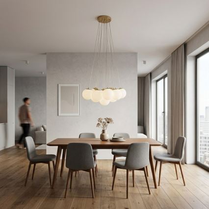 Brilagi - Κρεμαστό φωτιστικό με καλώδιο GLOBE 15xE14/15W/230V λευκό
