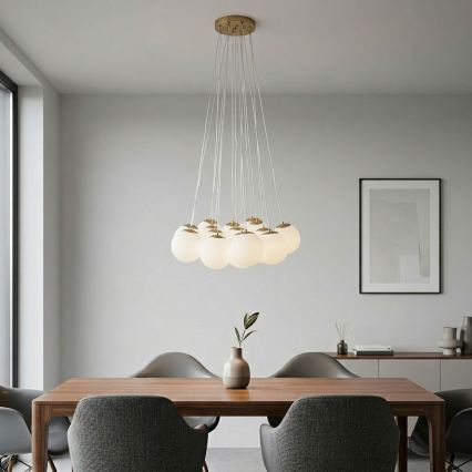 Brilagi - Κρεμαστό φωτιστικό με καλώδιο GLOBE 15xE14/15W/230V λευκό