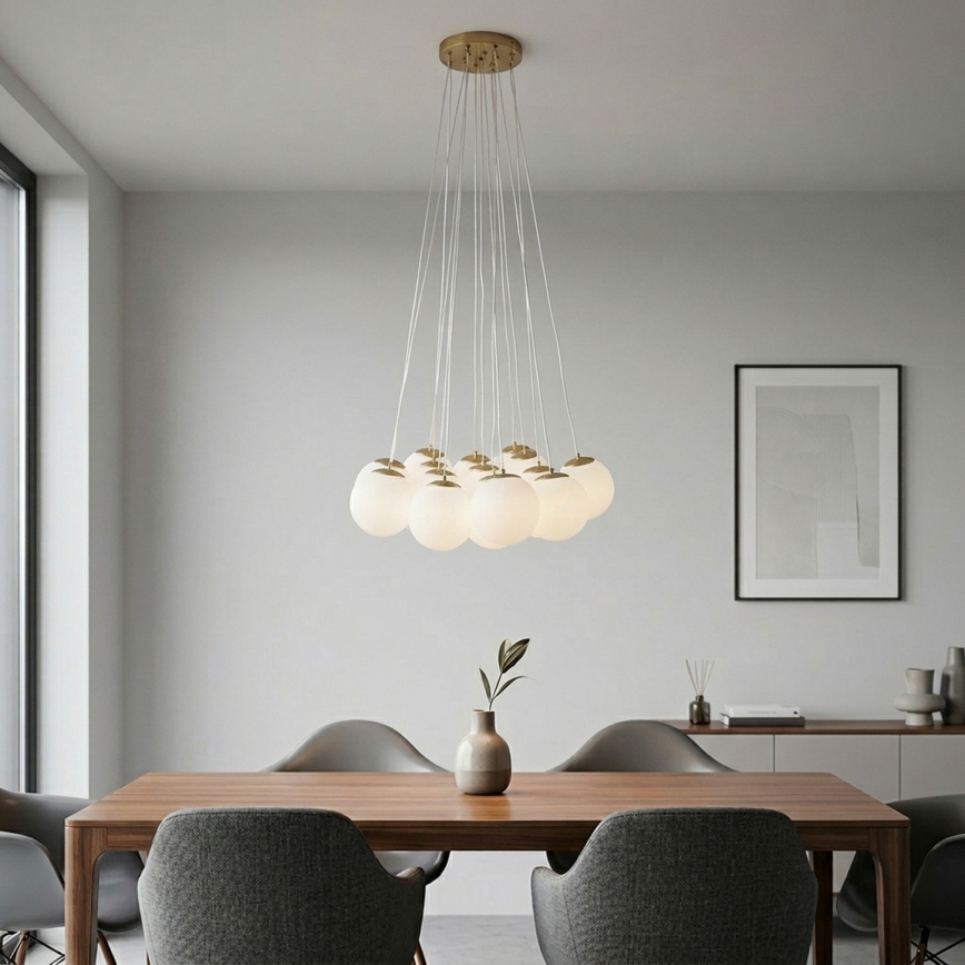 Brilagi - Κρεμαστό φωτιστικό με καλώδιο GLOBE 15xE14/15W/230V λευκό