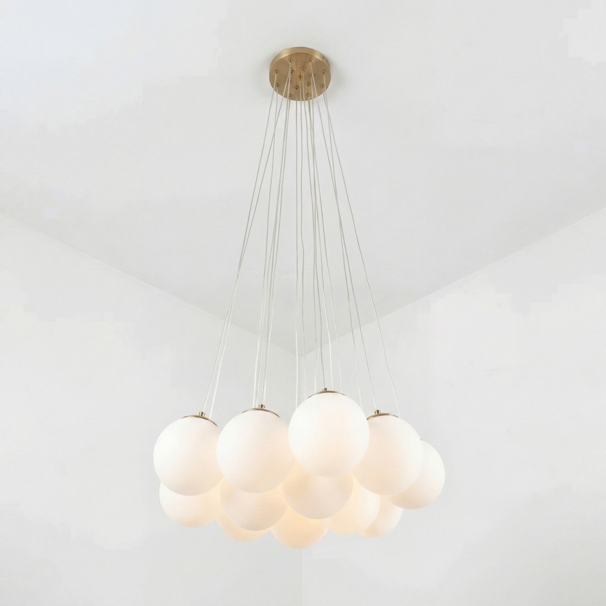 Brilagi - Κρεμαστό φωτιστικό με καλώδιο GLOBE 15xE14/15W/230V λευκό