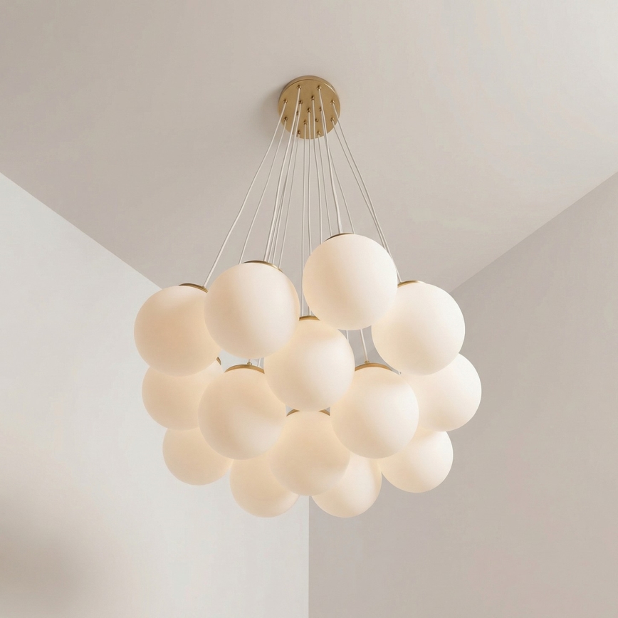 Brilagi - Κρεμαστό φωτιστικό με καλώδιο GLOBE 15xE14/15W/230V λευκό