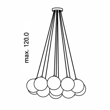 Brilagi - Κρεμαστό φωτιστικό με καλώδιο GLOBE 15xE14/15W/230V λευκό