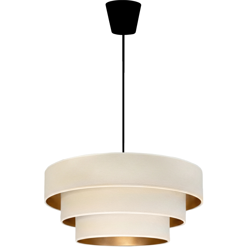 Brilagi - Κρεμαστό φωτιστικό με καλώδιο LUNETA 1xE27/60W/230V Ø 40 cm κρεμ/χρυσό