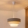 Brilagi - Κρεμαστό φωτιστικό με καλώδιο LUNETA 1xE27/60W/230V Ø 40 cm γκρι/εκρού/λευκό