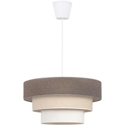 Brilagi - Κρεμαστό φωτιστικό με καλώδιο LUNETA 1xE27/60W/230V Ø 40 cm γκρι/εκρού/λευκό