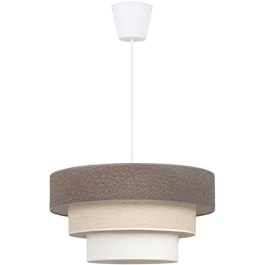 Brilagi - Κρεμαστό φωτιστικό με καλώδιο LUNETA 1xE27/60W/230V Ø 40 cm γκρι/εκρού/λευκό