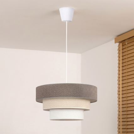 Brilagi - Κρεμαστό φωτιστικό με καλώδιο LUNETA 1xE27/60W/230V Ø 40 cm γκρι/εκρού/λευκό