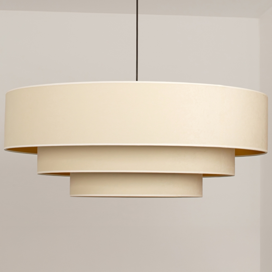 Brilagi - Κρεμαστό φωτιστικό με καλώδιο LUNETA 3xE27/60W/230V Ø 80 cm εκρού/χρυσό