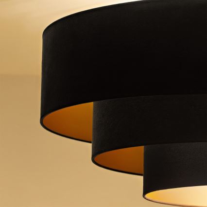 Brilagi - Κρεμαστό φωτιστικό με καλώδιο LUNETA 3xE27/60W/230V Ø 80 cm μαύρο/χρυσό