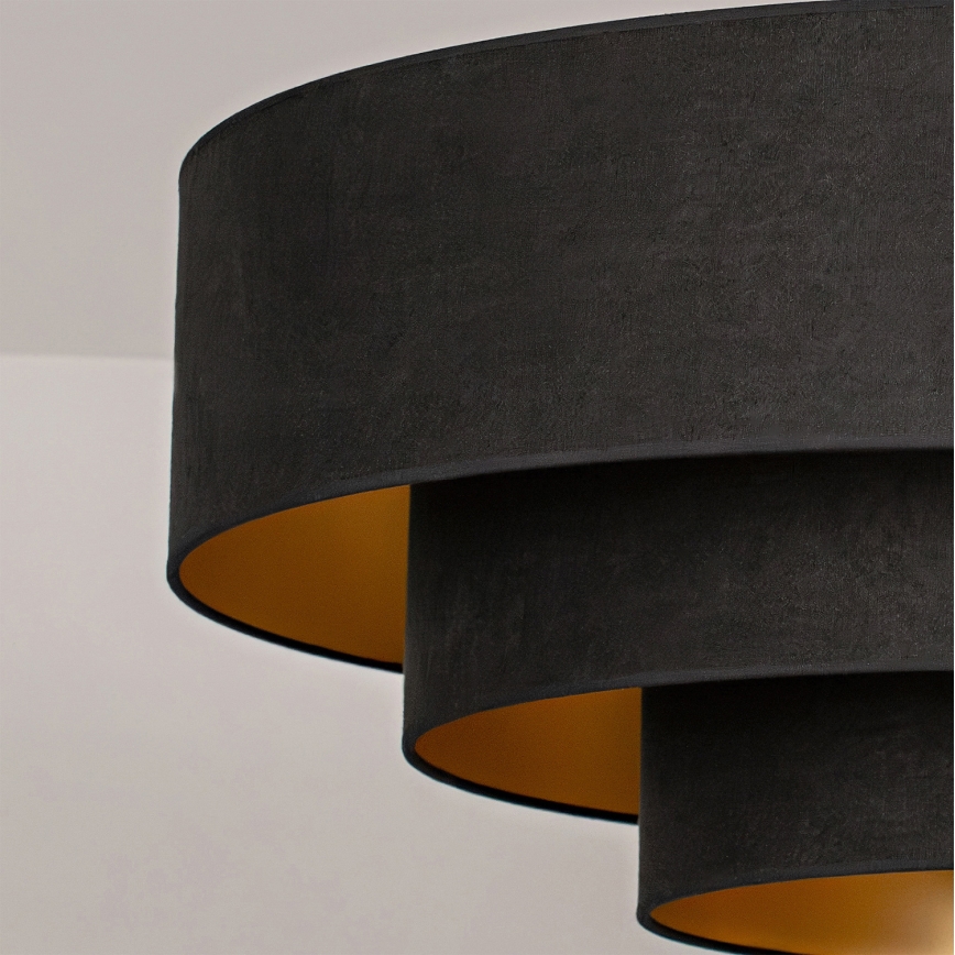 Brilagi - Κρεμαστό φωτιστικό με καλώδιο LUNETA 3xE27/60W/230V Ø 80 cm μαύρο/χρυσό