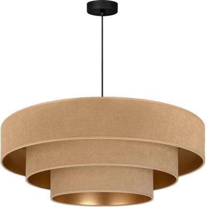 Brilagi - Κρεμαστό φωτιστικό με καλώδιο LUNETA 3xE27/60W/230V Ø 80 εκ. μπεζ/χρυσό