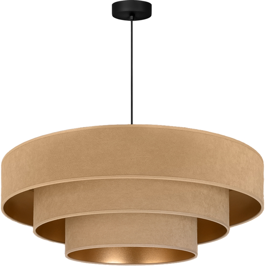 Brilagi - Κρεμαστό φωτιστικό με καλώδιο LUNETA 3xE27/60W/230V Ø 80 εκ. μπεζ/χρυσό
