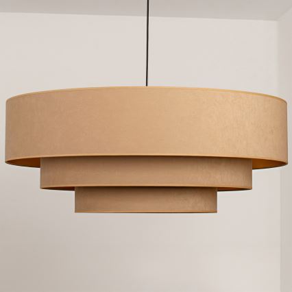 Brilagi - Κρεμαστό φωτιστικό με καλώδιο LUNETA 3xE27/60W/230V Ø 80 εκ. μπεζ/χρυσό