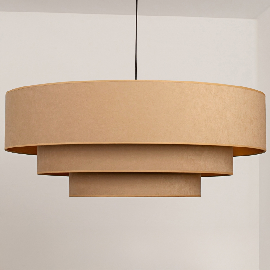 Brilagi - Κρεμαστό φωτιστικό με καλώδιο LUNETA 3xE27/60W/230V Ø 80 εκ. μπεζ/χρυσό