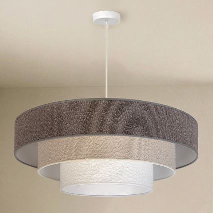 Brilagi - Κρεμαστό φωτιστικό με καλώδιο LUNETA 3xE27/60W/230V διάμ. 80 εκ. γκρι/κρεμ/λευκό