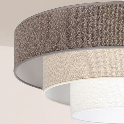 Brilagi - Κρεμαστό φωτιστικό με καλώδιο LUNETA 3xE27/60W/230V διάμ. 80 εκ. γκρι/κρεμ/λευκό