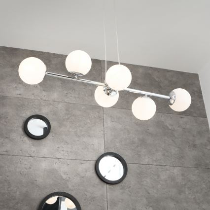 Brilagi - Κρεμαστό φωτιστικό με καλώδιο MALONY 6xE14/20W/230V γυαλιστερό χρώμιο