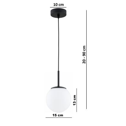 Brilagi - Κρεμαστό φωτιστικό με καλώδιο MILO 1xE27/60W/230V μαύρο