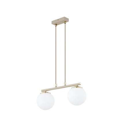 Brilagi - Κρεμαστό φωτιστικό με καλώδιο MILO 2xE27/60W/230V μπεζ/χρυσό