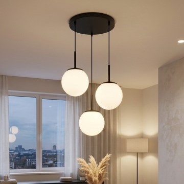 Brilagi - Κρεμαστό φωτιστικό με καλώδιο MILO 3xE27/60W/230V μαύρο