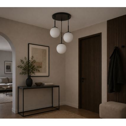 Brilagi - Κρεμαστό φωτιστικό με καλώδιο MILO 3xE27/60W/230V μαύρο