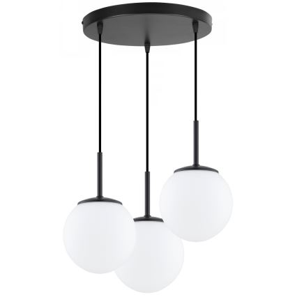 Brilagi - Κρεμαστό φωτιστικό με καλώδιο MILO 3xE27/60W/230V μαύρο