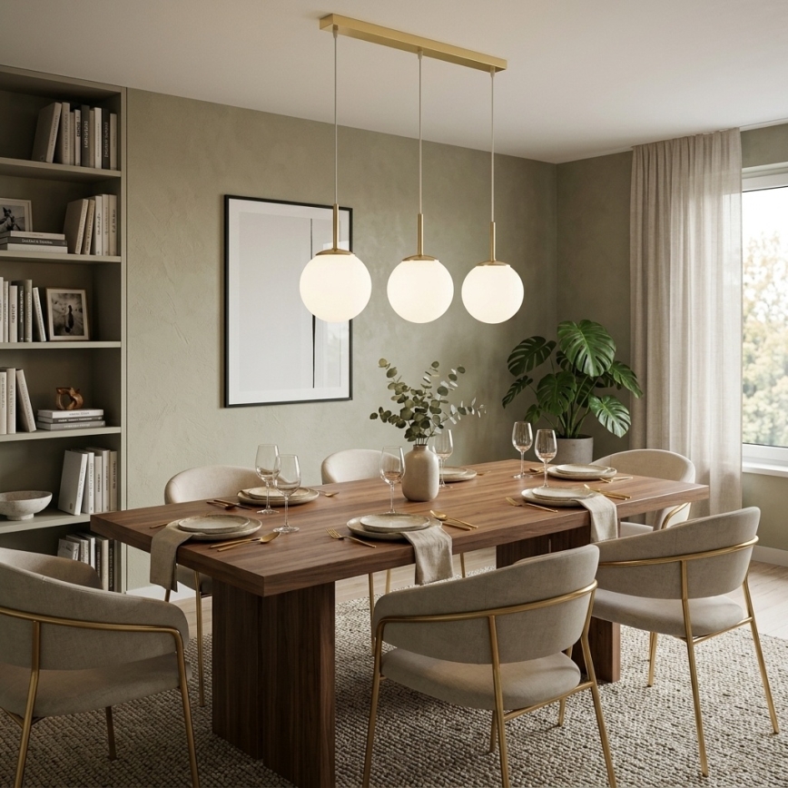 Brilagi - Κρεμαστό φωτιστικό με καλώδιο MILO 3xE27/60W/230V χρυσό