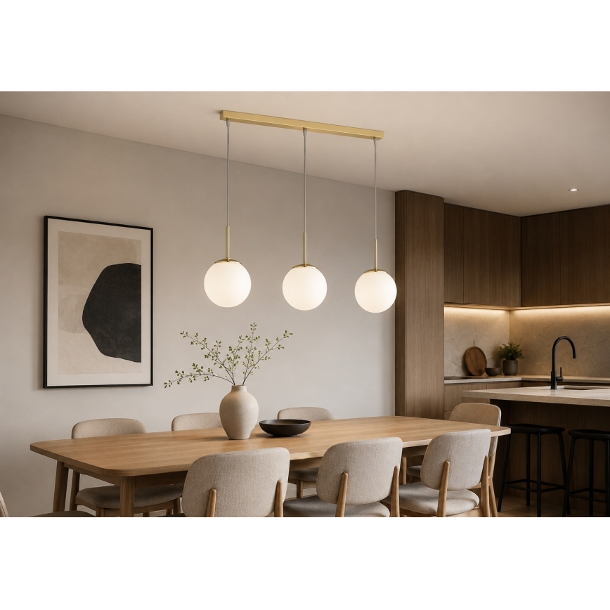 Brilagi - Κρεμαστό φωτιστικό με καλώδιο MILO 3xE27/60W/230V χρυσό