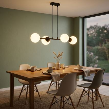 Brilagi - Κρεμαστό φωτιστικό με καλώδιο MILO 4xE27/60W/230V μαύρο