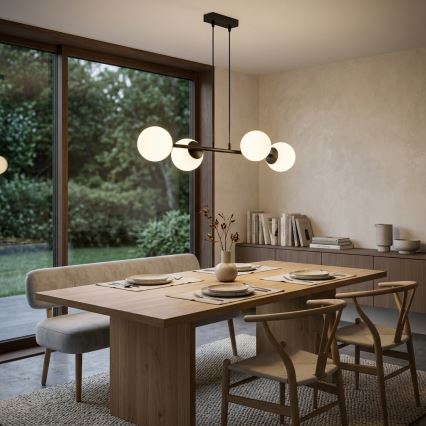 Brilagi - Κρεμαστό φωτιστικό με καλώδιο MILO 4xE27/60W/230V μαύρο