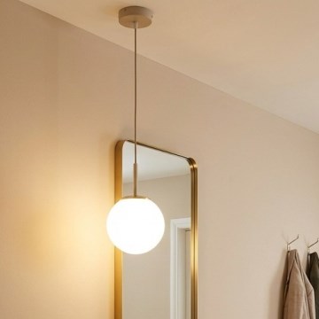 Brilagi - Κρεμαστό φωτιστικό με καλώδιο MILO ECRU 1xE27/60W/230V μπεζ/χρυσό