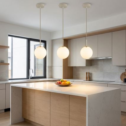 Brilagi - Κρεμαστό φωτιστικό με καλώδιο MILO ECRU 1xE27/60W/230V μπεζ/χρυσό
