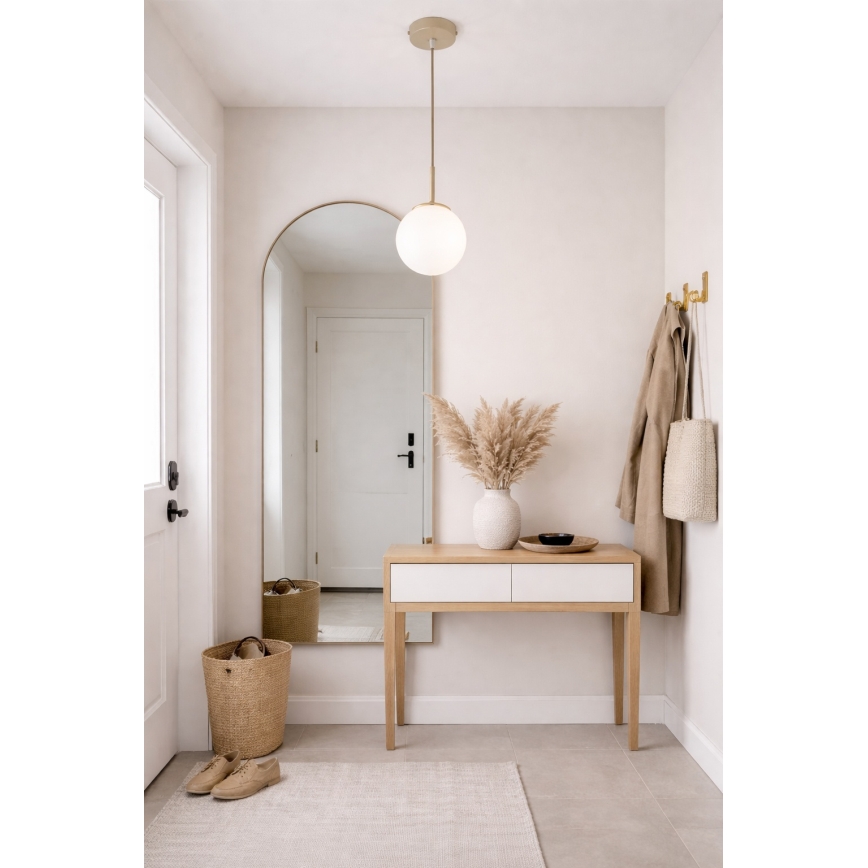 Brilagi - Κρεμαστό φωτιστικό με καλώδιο MILO ECRU 1xE27/60W/230V μπεζ/χρυσό