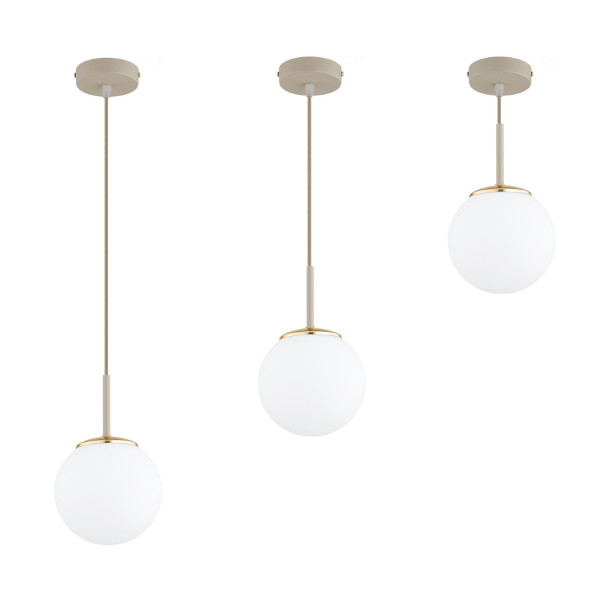 Brilagi - Κρεμαστό φωτιστικό με καλώδιο MILO ECRU 1xE27/60W/230V μπεζ/χρυσό