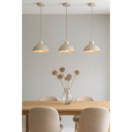 Brilagi - Κρεμαστό φωτιστικό με καλώδιο MOON 1xE27/60W/230V Ø 18 εκ. μπεζ/χρυσό