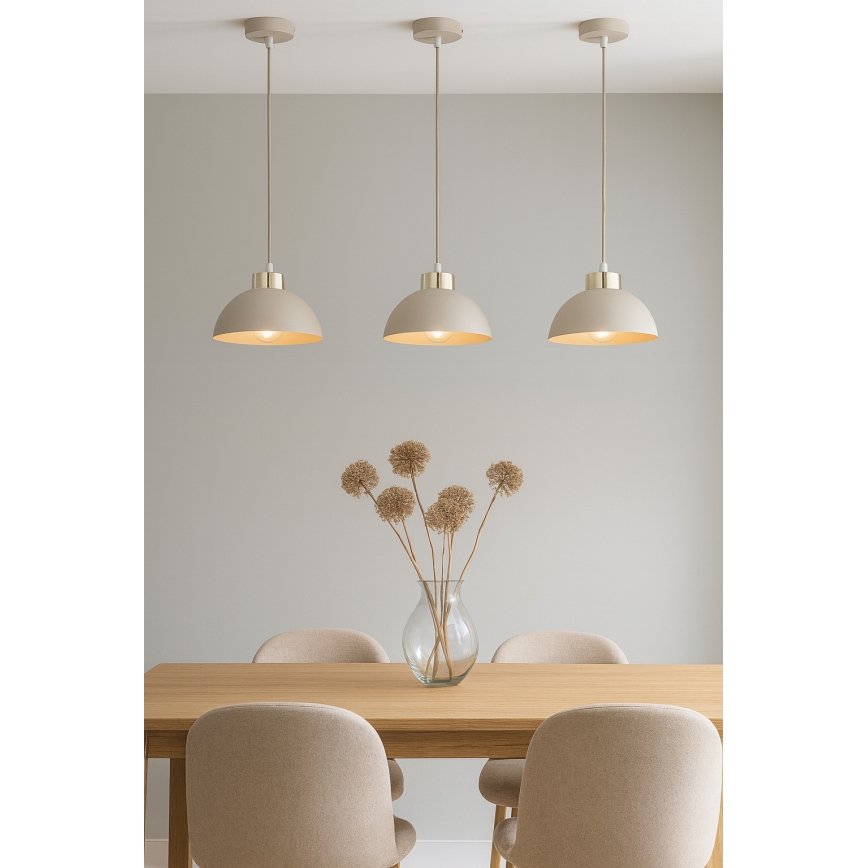 Brilagi - Κρεμαστό φωτιστικό με καλώδιο MOON 1xE27/60W/230V Ø 18 εκ. μπεζ/χρυσό