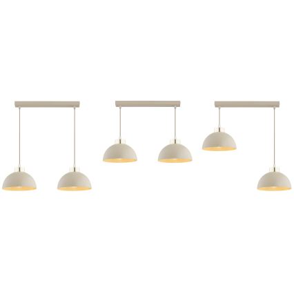 Brilagi - Κρεμαστό φωτιστικό με καλώδιο MOON 2xE27/60W/230V μπεζ/χρυσό