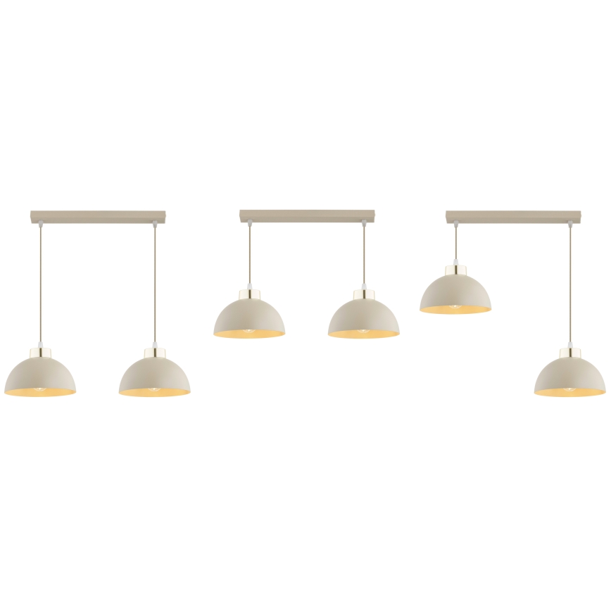 Brilagi - Κρεμαστό φωτιστικό με καλώδιο MOON 2xE27/60W/230V μπεζ/χρυσό