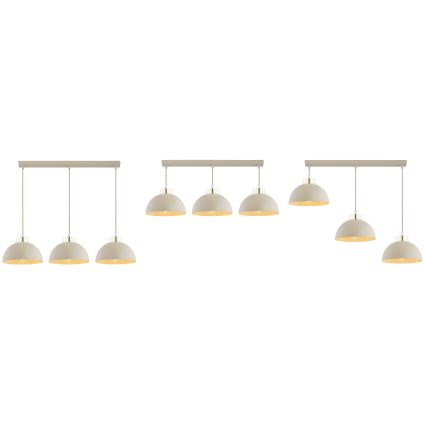 Brilagi - Κρεμαστό φωτιστικό με καλώδιο MOON 3xE27/60W/230V μπεζ/χρυσό