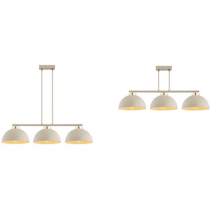 Brilagi - Κρεμαστό φωτιστικό με καλώδιο MOON 3xE27/60W/230V μπεζ/χρυσό