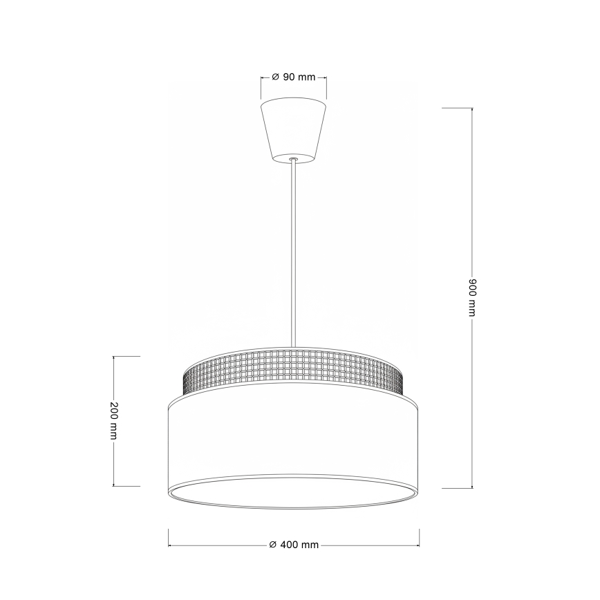 Brilagi - Κρεμαστό φωτιστικό με καλώδιο PADOVA, 1xE27/60W/230V, Ø 40 cm, εκρού