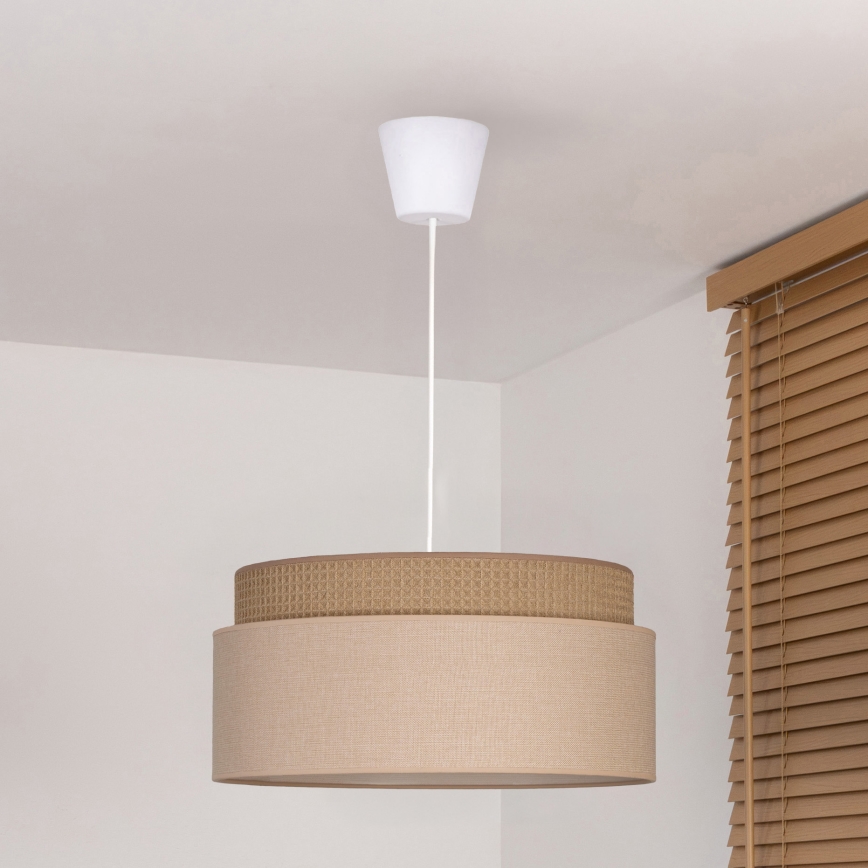 Brilagi - Κρεμαστό φωτιστικό με καλώδιο PADOVA 1xE27/60W/230V Ø 40 cm μπεζ